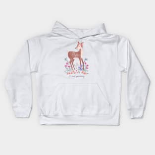 I Love You Deerly Kids Hoodie